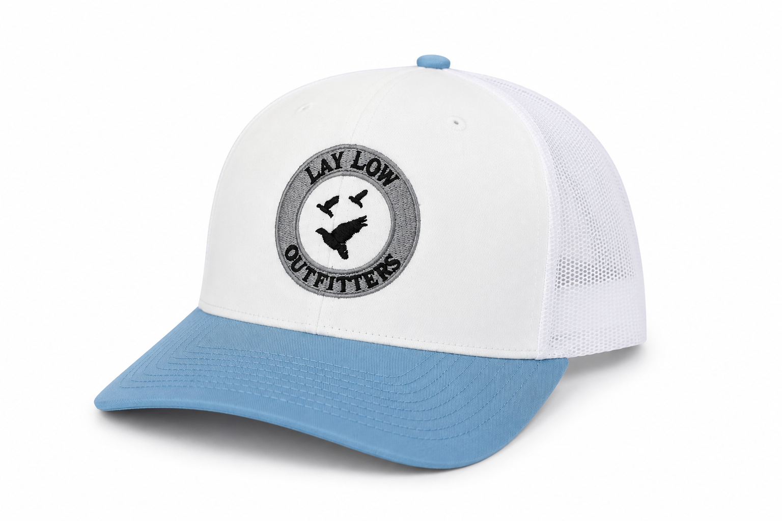 Woven Label Trucker Hat - Blue